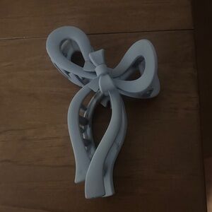 Large Bow Hair Clip in Light Blue